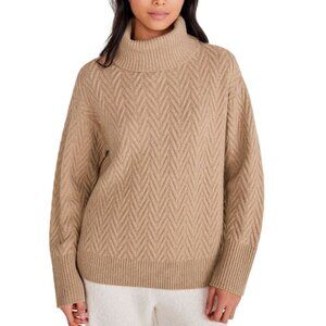Haven Well Within Merino Cashmere Chevron Turtleneck Sweater Size XXL